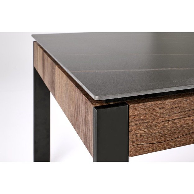RAMONA coffee table, black marble / walnut 11