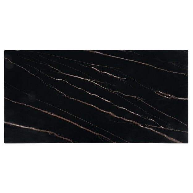 RAMONA coffee table, black marble / walnut 1