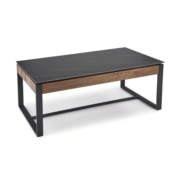 RAMONA coffee table, black marble / walnut 14