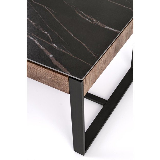 RAMONA coffee table, black marble / walnut 4