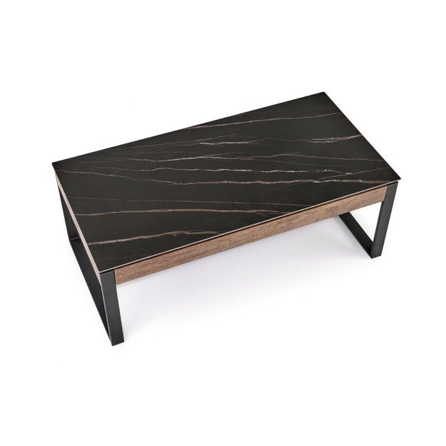RAMONA coffee table, black marble / walnut 8