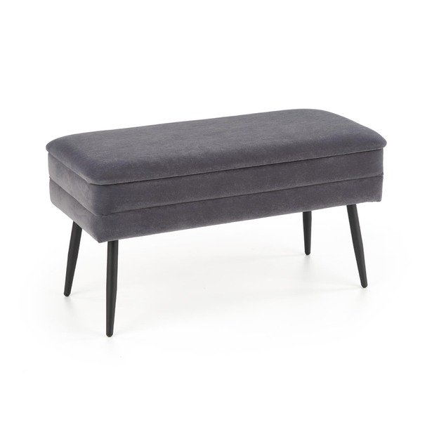 VELVA bench color: grey/black