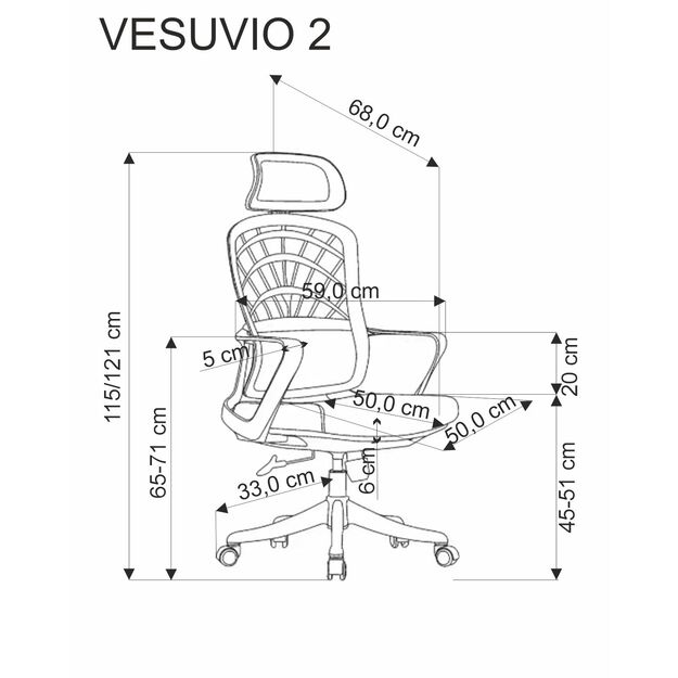 VESUVIO 2 office chair, grey /white 4