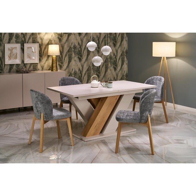 BRANDON extension table, cashmere / cremona oak 12