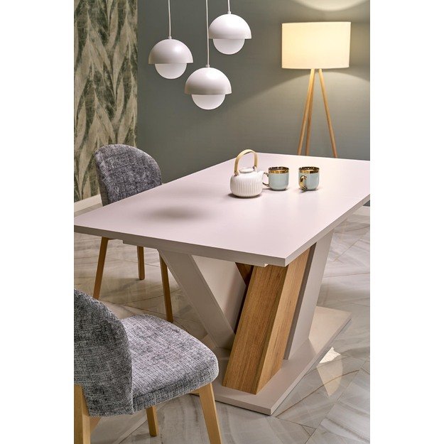 BRANDON extension table, cashmere / cremona oak 9
