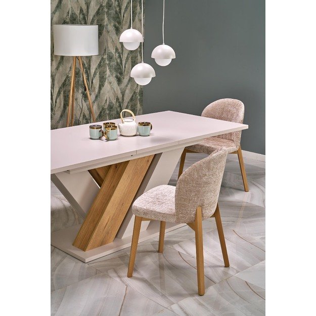 BRANDON extension table, cashmere / cremona oak 7