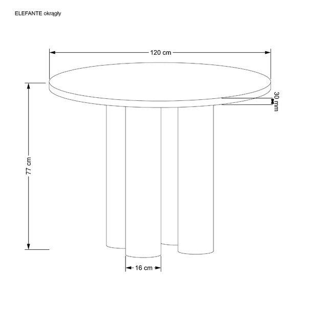 ELEFANTE ROUND table, natural oak 19