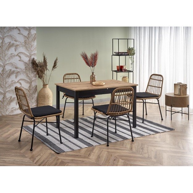 GREG table, color: wotan oak/black 3