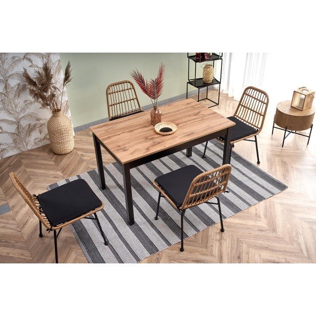 GREG table, color: wotan oak/black 1