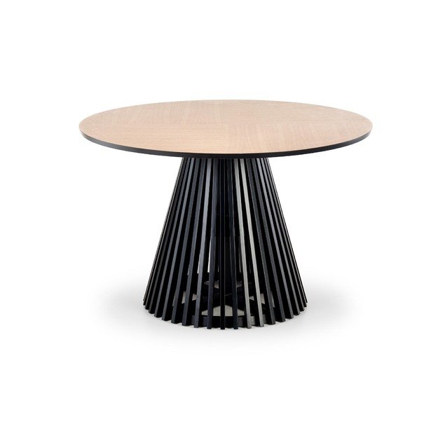 MIYAKI table natural oak, leg black 5