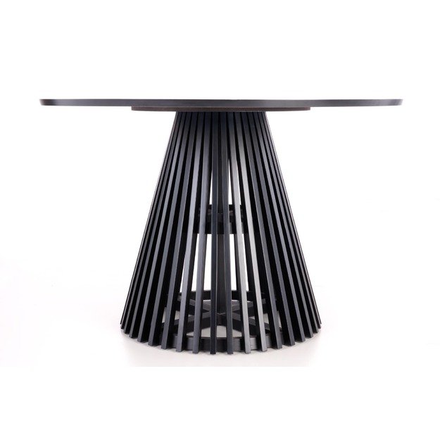 MIYAKI table natural oak, leg black 8