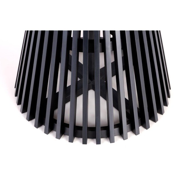 MIYAKI table natural oak, leg black 16