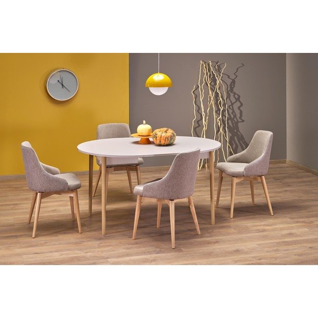 PIVOT extension table top - cashmere, legs - natural 10