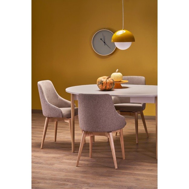 PIVOT extension table top - cashmere, legs - natural 12