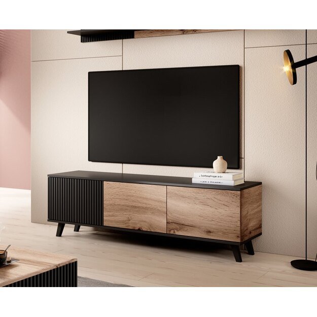 RANDOM RTV-1 TV-stand, color: wotan oak/black 9