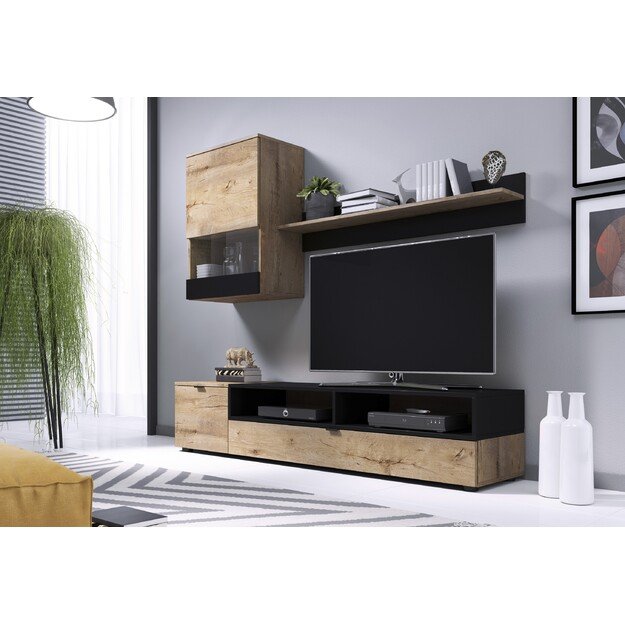 SNAP, wall set color: lefkas oak / black matt