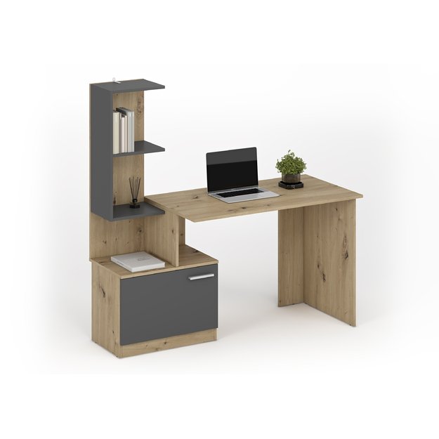 MISO desk, graphite / artisan oak 4