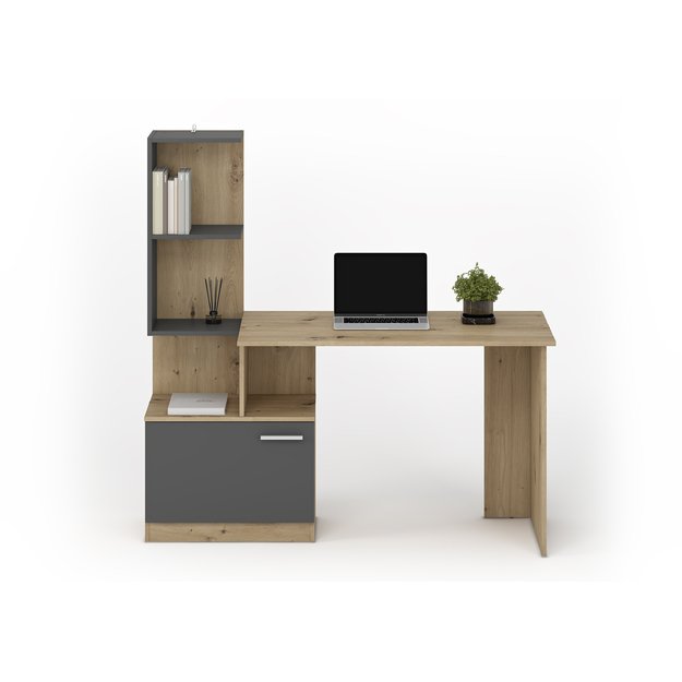 MISO desk, graphite / artisan oak 5