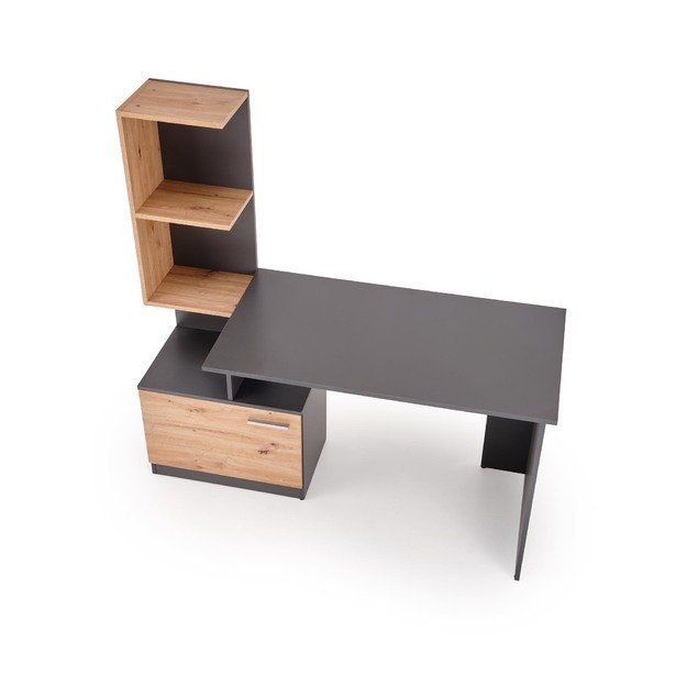 MISO desk, graphite / artisan oak 1