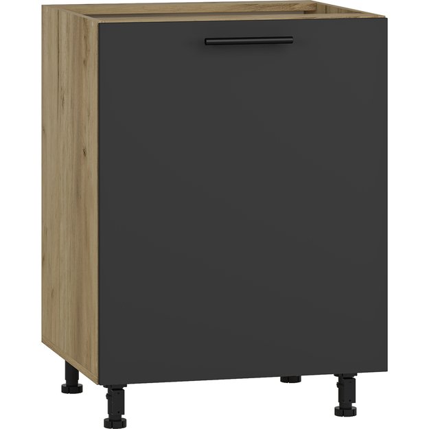 VENTO D-60/82 lower cabinet, color: craft oak/antracite