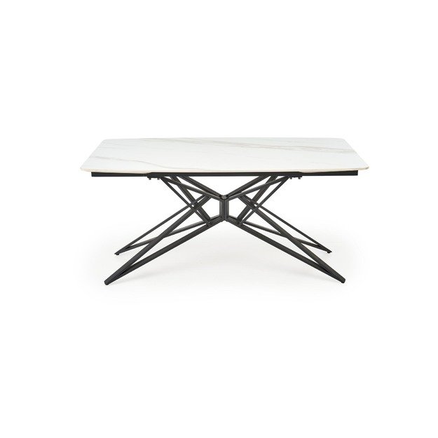 ALFREDO extension table, white marble / black 5
