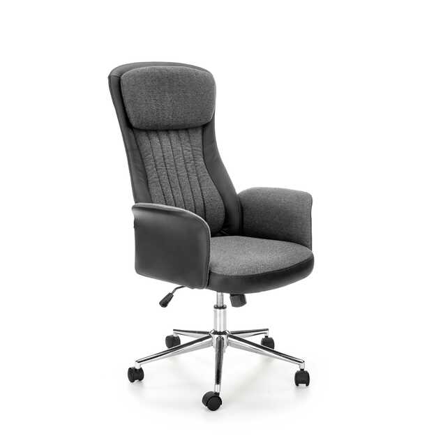 ARGENTO swivel armchair, graphite/black