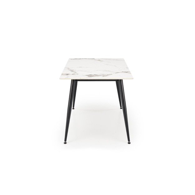 EMILIO 140 table, color: top - white marble, legs - black 9
