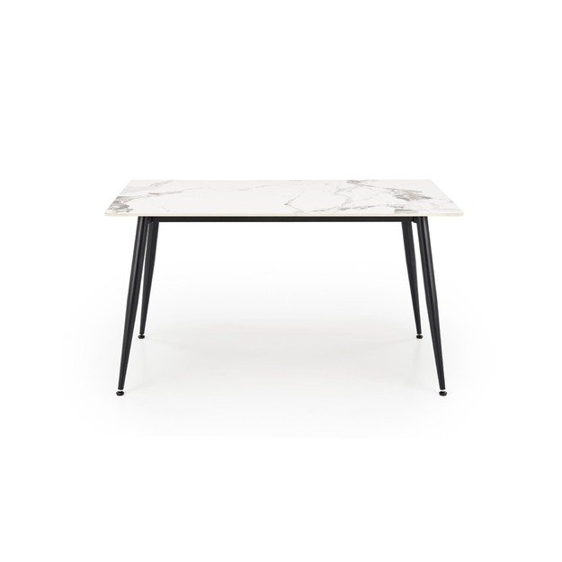 EMILIO 140 table, color: top - white marble, legs - black 13
