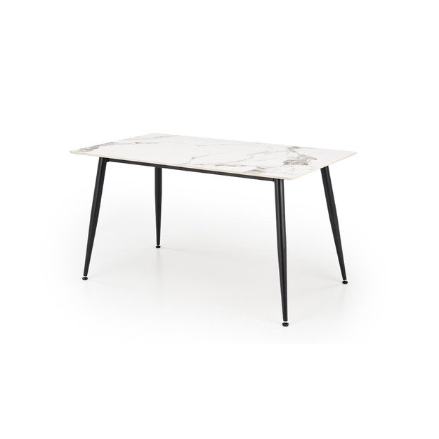 EMILIO 140 table, color: top - white marble, legs - black 14