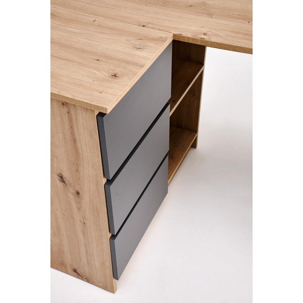BEGA desk, artisan oak / graphite 8