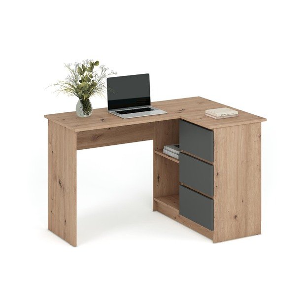 BEGA desk, artisan oak / graphite 4