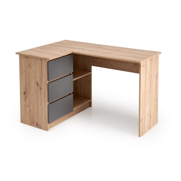 BEGA desk, artisan oak / graphite 1