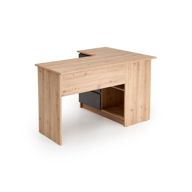 BEGA desk, artisan oak / graphite 3