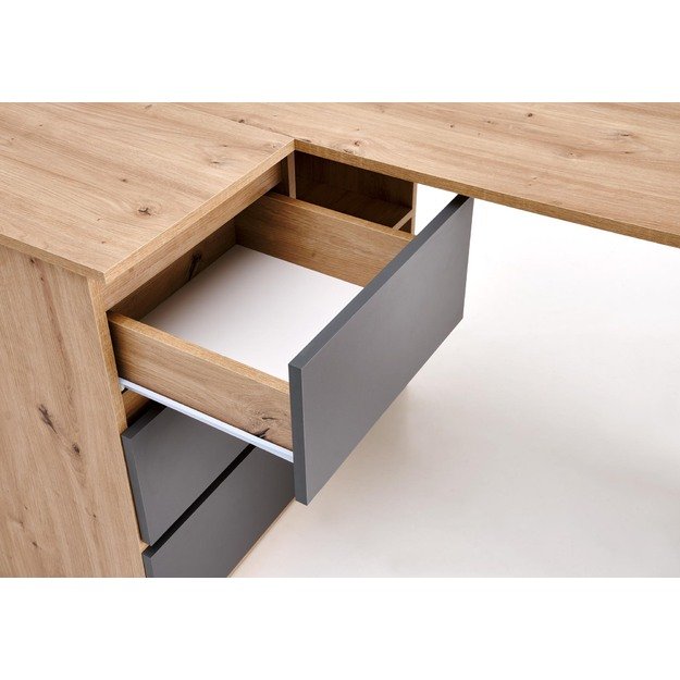 BEGA desk, artisan oak / graphite 9