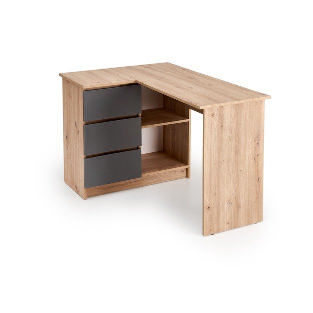 BEGA desk, artisan oak / graphite 7