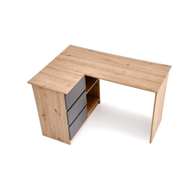 BEGA desk, artisan oak / graphite 2