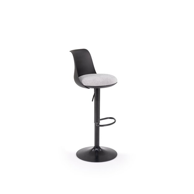 H127 bar stool, black / grey