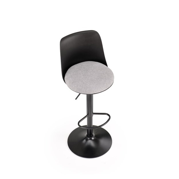 H127 bar stool, black / grey
