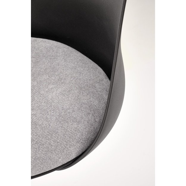 H127 bar stool, black / grey