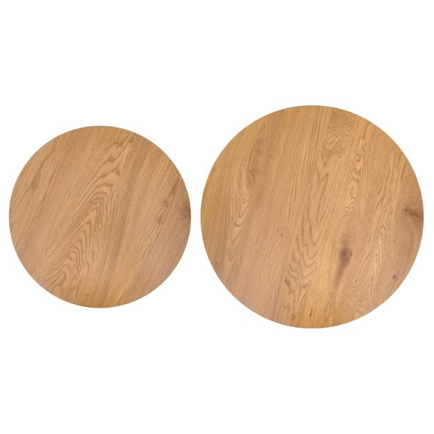 PILAR set of 2 c.tables natural oak / cashmere