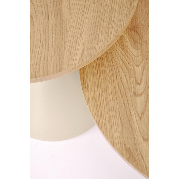 PILAR set of 2 c.tables natural oak / cashmere
