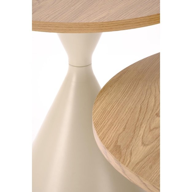 PILAR set of 2 c.tables natural oak / cashmere