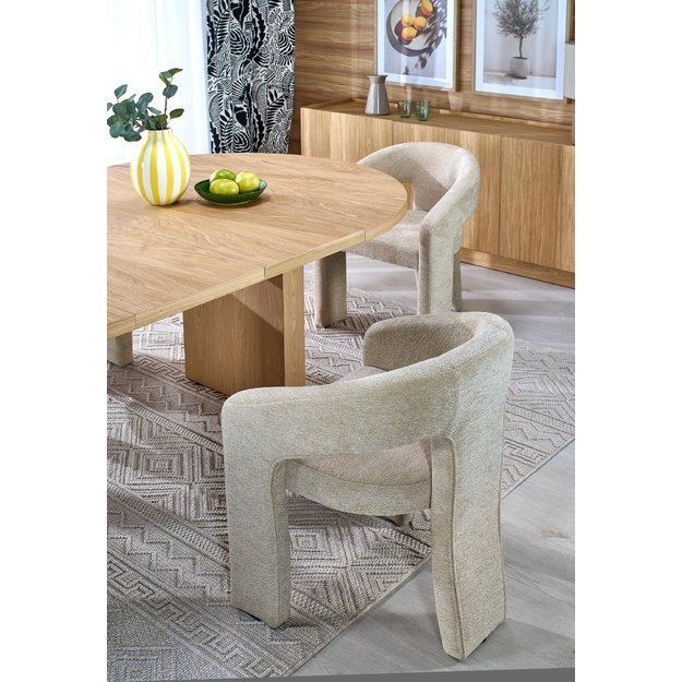 GARIBALDI extension table matt natural oak