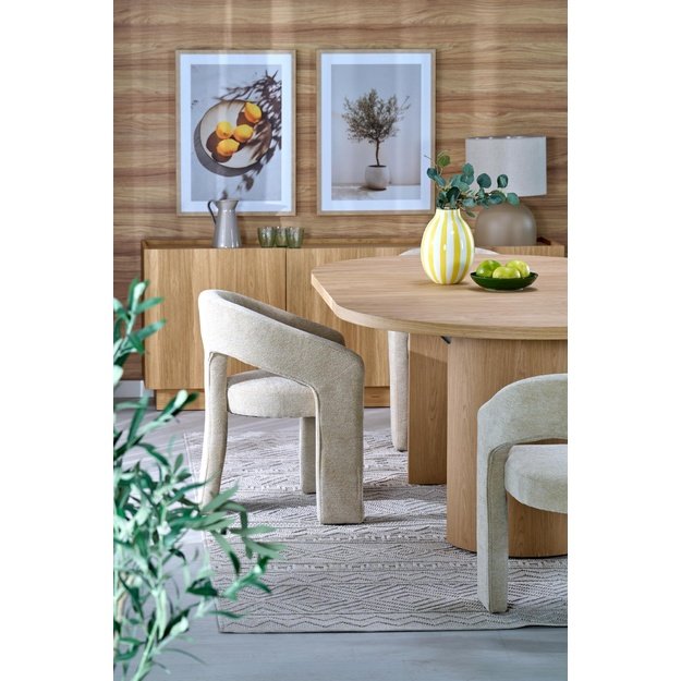 GARIBALDI extension table matt natural oak