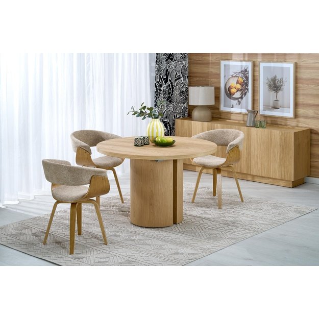 GARIBALDI extension table matt natural oak