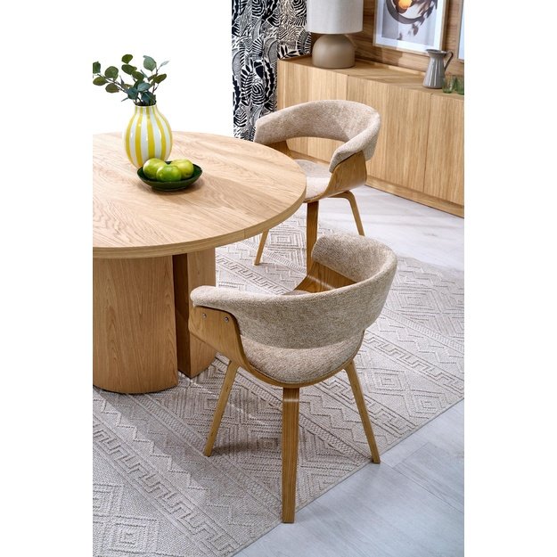 GARIBALDI extension table matt natural oak