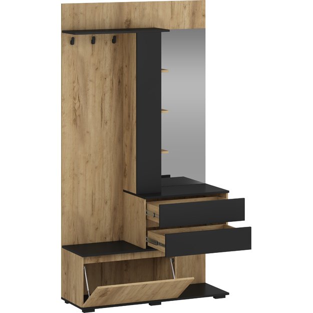 BAFRA hall, golden oak / black