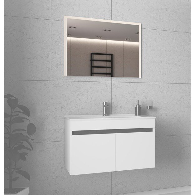 mirror, FIGARO L-80, white