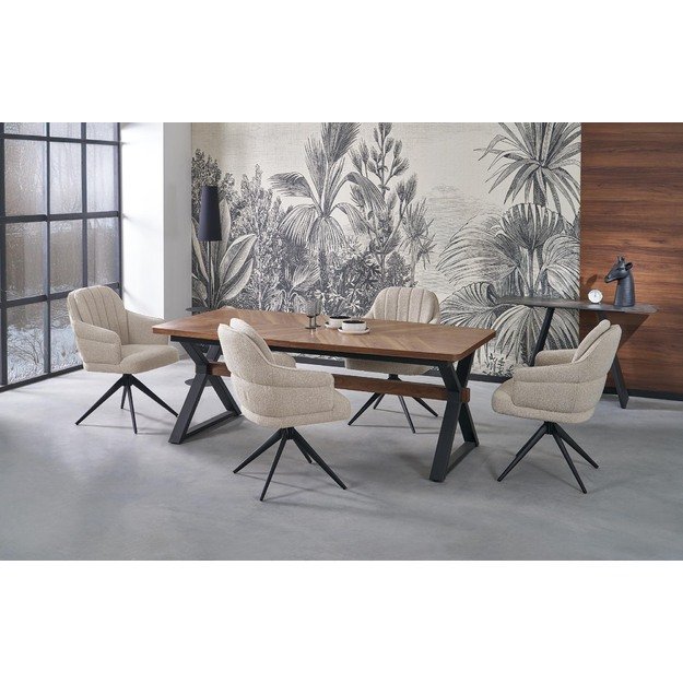 BARON extension table, walnut / black