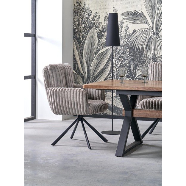 BARON extension table, walnut / black 6